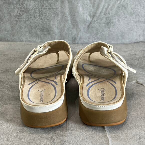 BARETRAPS Women's White Nalani Slip-Resistant Round-Toe Toe-Loop Slide Sandals - Picture 7 of 11